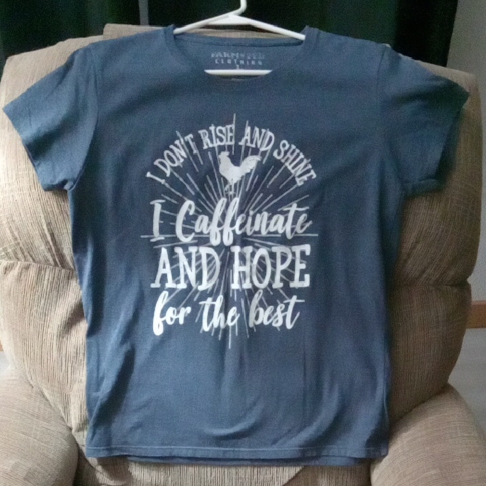 Graphic Tee, Navy with White Print